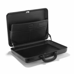 Zero Halliburton Edge Lightweight Medium Attaché Case -SAMSONITE Store zero edge large attache black open