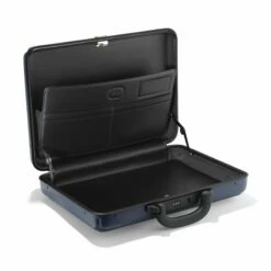 Zero Halliburton Edge Lightweight Medium Attaché Case -SAMSONITE Store zero edge large attache blue open