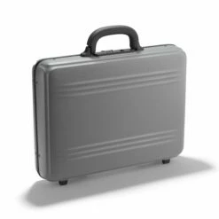 Zero Halliburton Edge Lightweight Medium Attaché Case -SAMSONITE Store zero edge large attache grey front